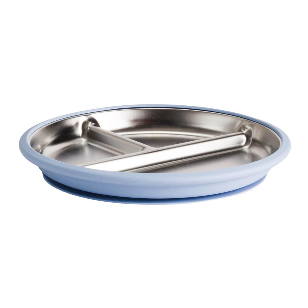 Nestling Stainless Divided Suction Plate 20cm