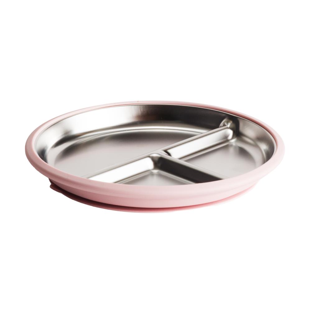 Nestling Stainless Divided Suction Plate 20cm