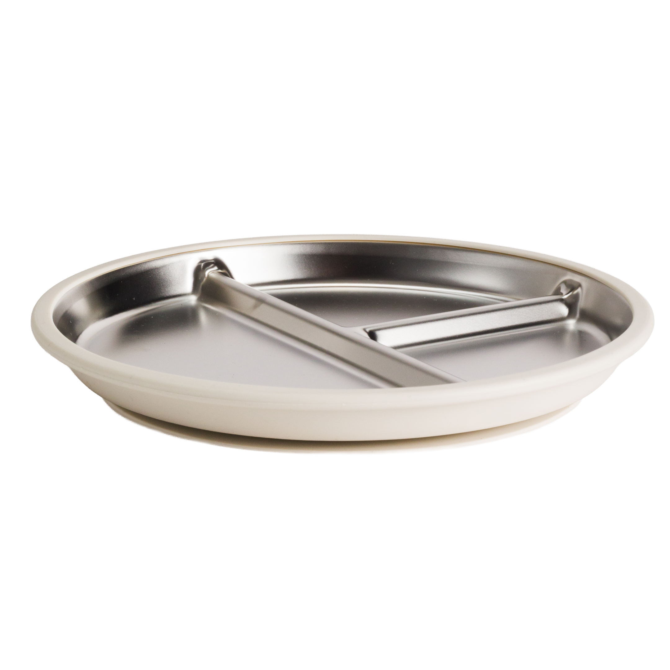 Nestling Stainless Divided Suction Plate 20cm