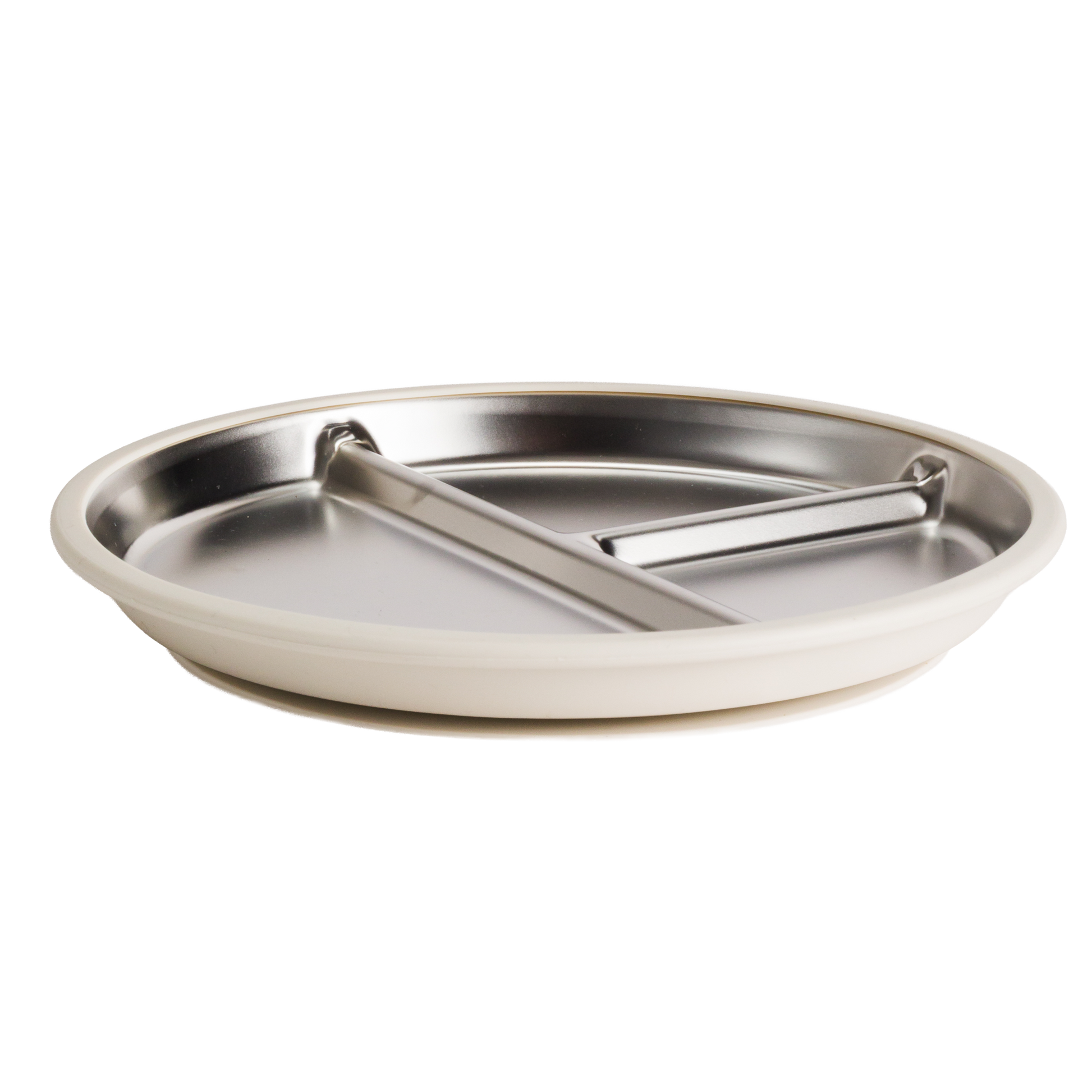 Nestling Stainless Divided Suction Plate 20cm