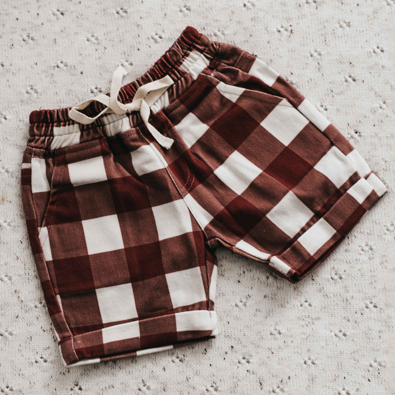 Red Gingham Shorts