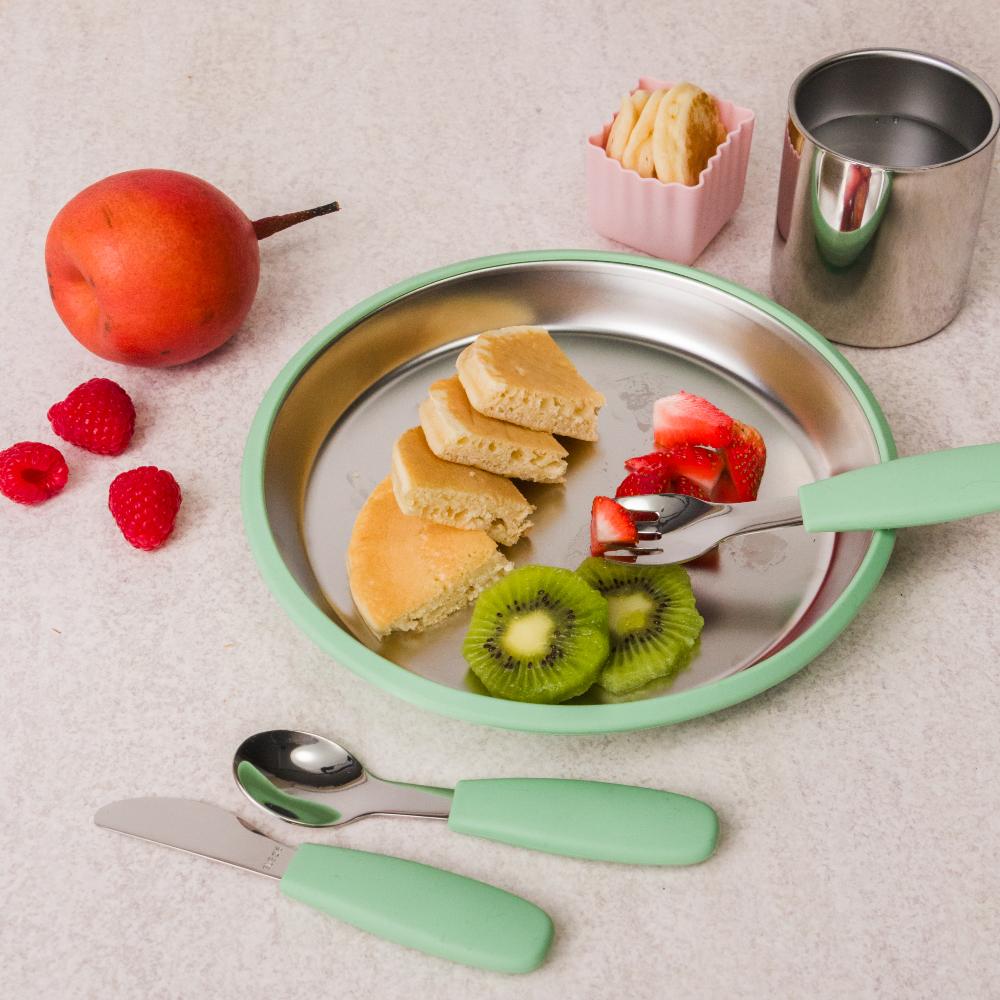 Nestling Stainless Flat Suction Plate 20cm