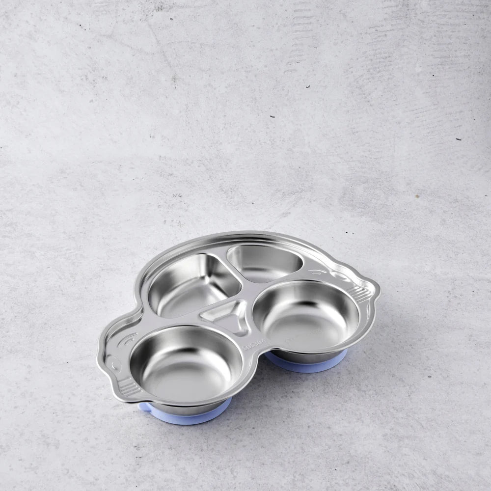 Stainless Steel Divided Plate with Suction- Car