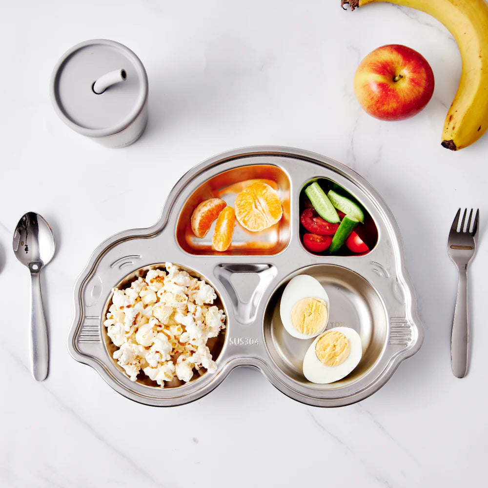 Stainless Steel Divided Plate with Suction- Car