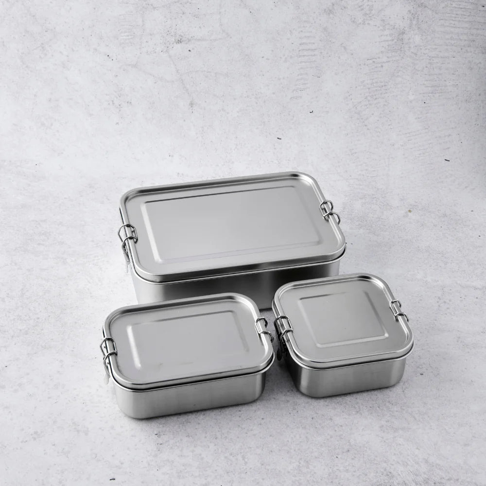 Stainless Steel Lunch Box- Small Square 740ml