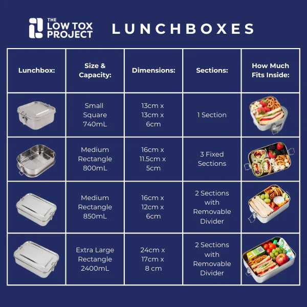 Stainless Steel Lunchbox- Rectangle 850ml